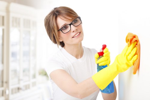 Local carpet cleaner treating stains and traffic areas in NW10